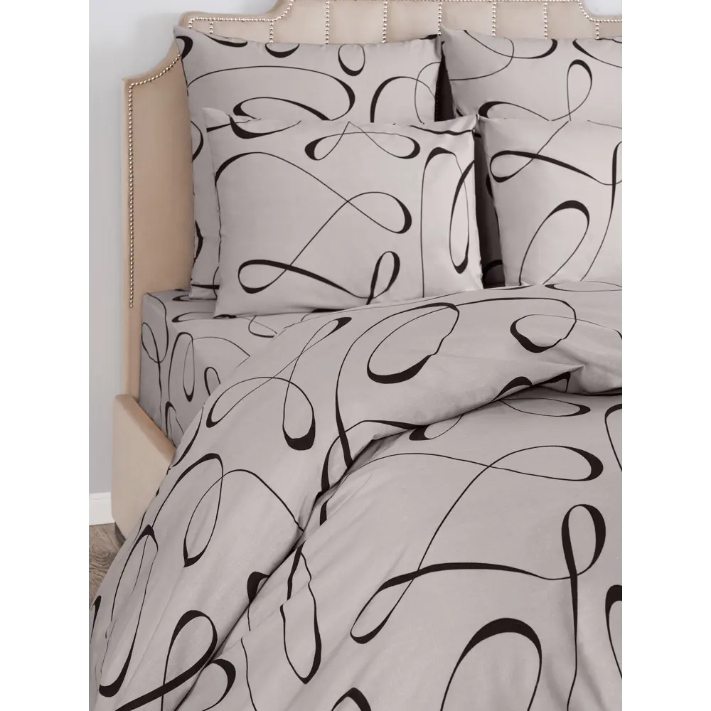 Фото 4 Комплект постельного белья Prime prive Фрея двуспальный, хлопок, серый
