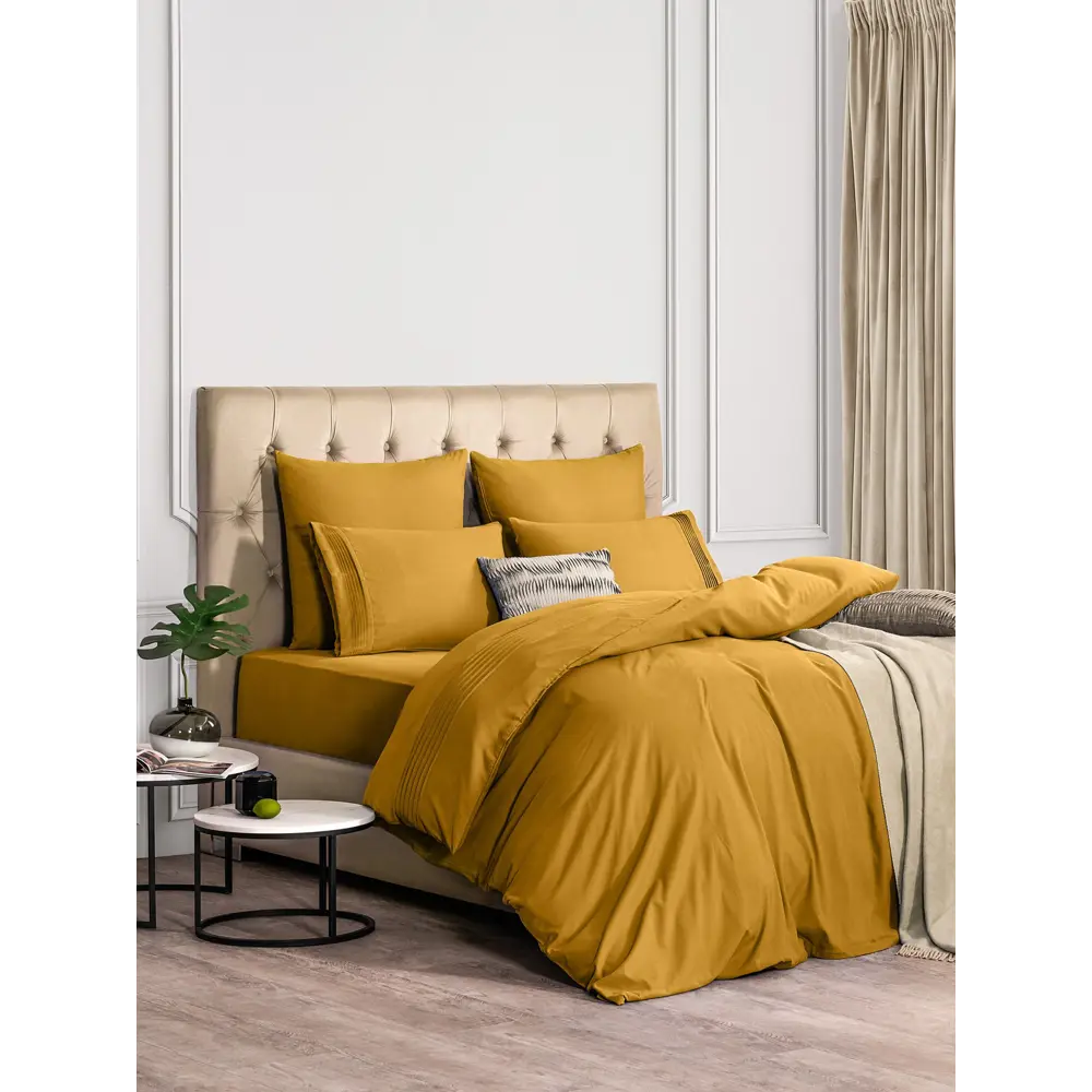 Фото 3 Комплект постельного белья Sleep iX Миоко pva942027 двуспальный, бамбук, желтый Фото 3 Комплект постельного белья Sleep iX Миоко pva942027 двуспальный, бамбук, желтый