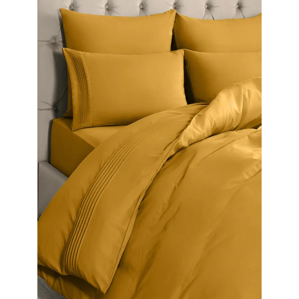 Фото 4 Комплект постельного белья Sleep iX Миоко pva942027 двуспальный, бамбук, желтый Фото 4 Комплект постельного белья Sleep iX Миоко pva942027 двуспальный, бамбук, желтый