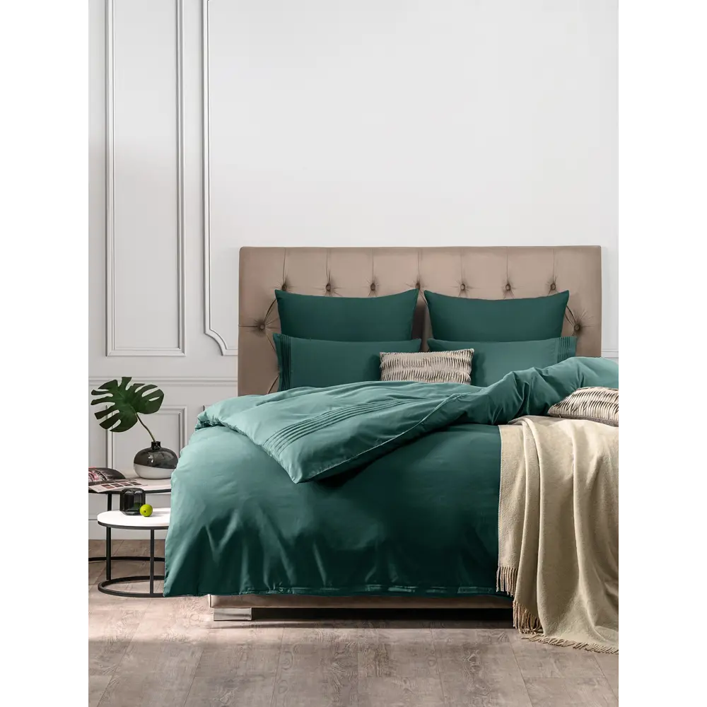 Фото 2 Комплект постельного белья Sleep iX Миоко pva942021 полутораспальный, бамбук, зеленый Фото 2 Комплект постельного белья Sleep iX Миоко pva942021 полутораспальный, бамбук, зеленый