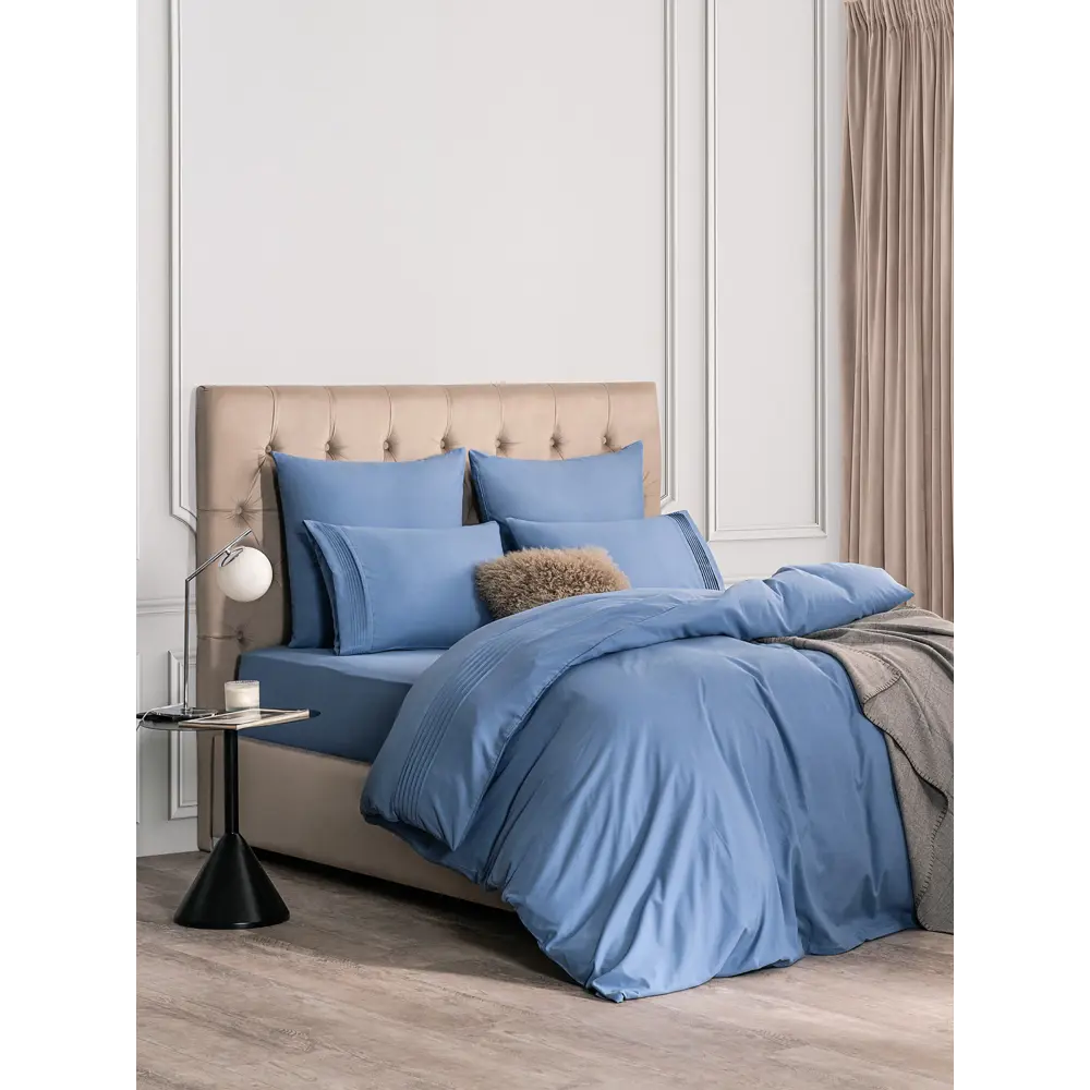 Фото 3 Комплект постельного белья Sleep iX Миоко pva942041 полутораспальный, бамбук, синий Фото 3 Комплект постельного белья Sleep iX Миоко pva942041 полутораспальный, бамбук, синий