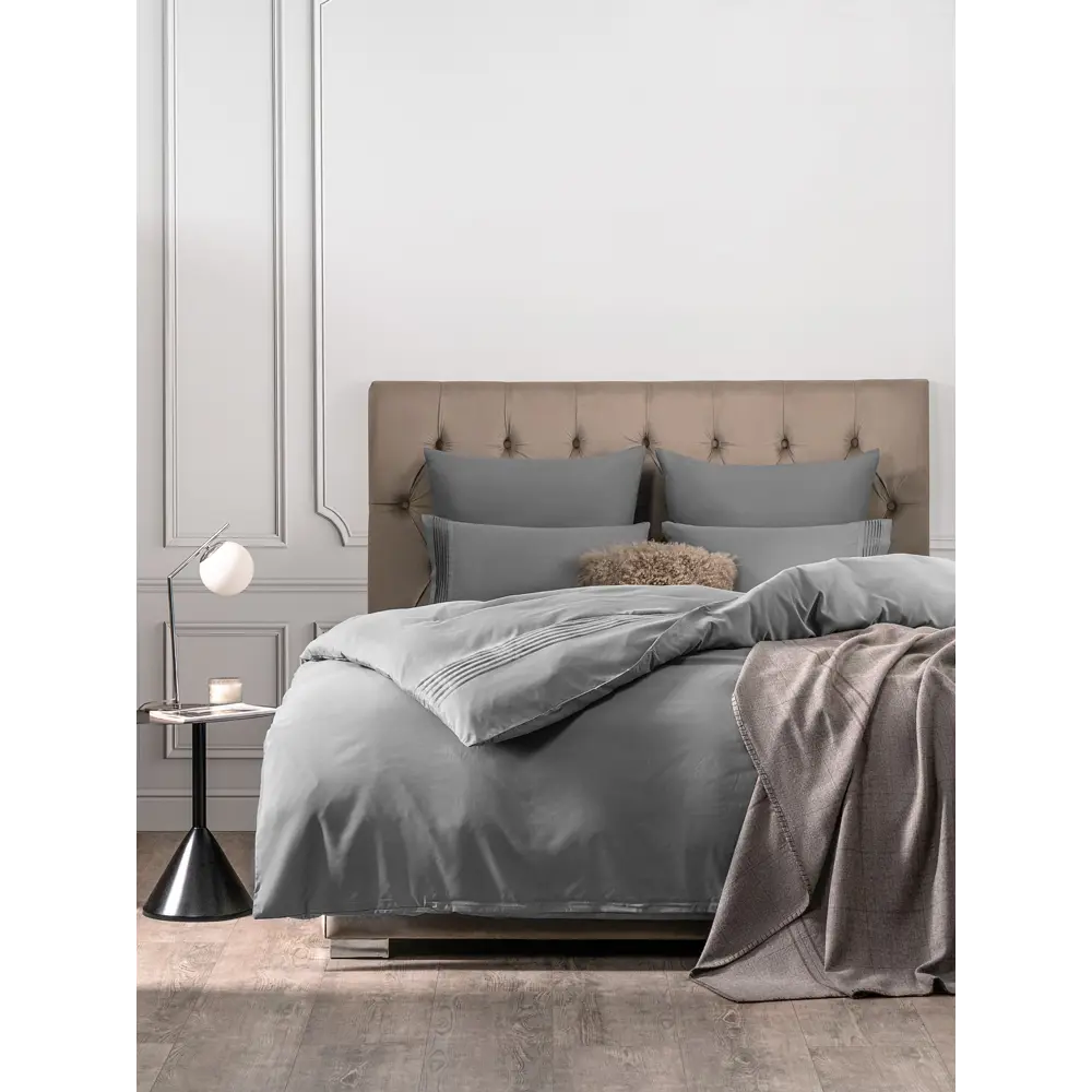 Фото 2 Комплект постельного белья Sleep iX pva942033 евро, бамбук, серый Фото 2 Комплект постельного белья Sleep iX pva942033 евро, бамбук, серый