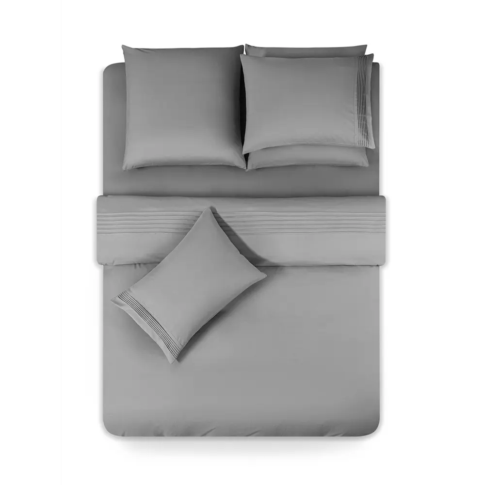 Фото 5 Комплект постельного белья Sleep iX pva942033 евро, бамбук, серый Фото 5 Комплект постельного белья Sleep iX pva942033 евро, бамбук, серый