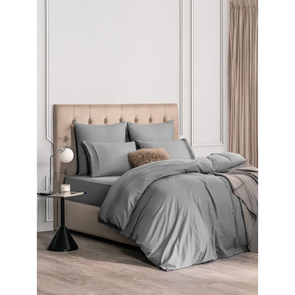 Фото 3 Комплект постельного белья Sleep iX pva942033 евро, бамбук, серый Фото 3 Комплект постельного белья Sleep iX pva942033 евро, бамбук, серый