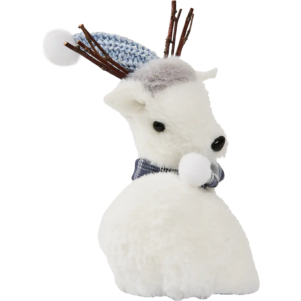 Фото 6 Декоративное украшение Олень 23 см цвет синий Фото 6 Декоративное украшение Олень 23 см цвет синий