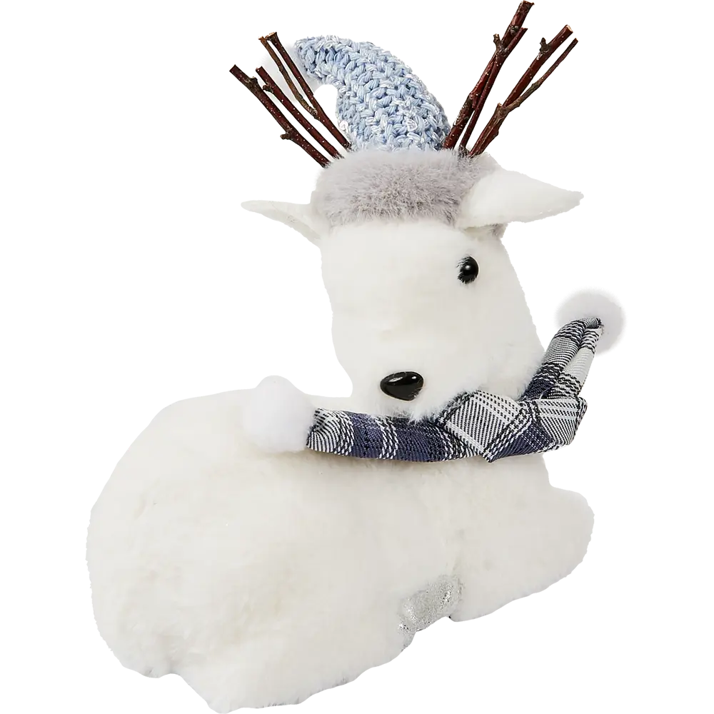 Фото 4 Декоративное украшение Олень 23 см цвет синий Фото 4 Декоративное украшение Олень 23 см цвет синий