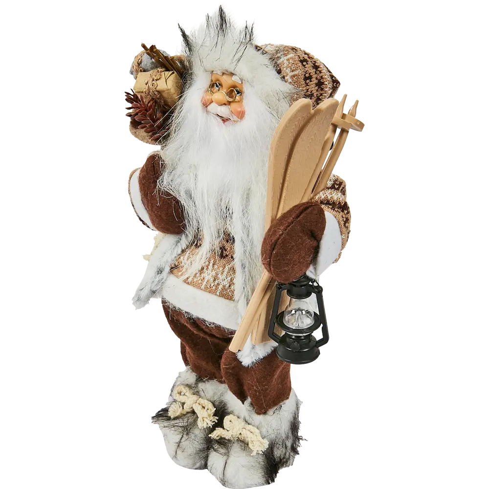 Фото 5 Фигура декоративная Санта в коричневом 30см Фото 5 Фигура декоративная Санта в коричневом 30см