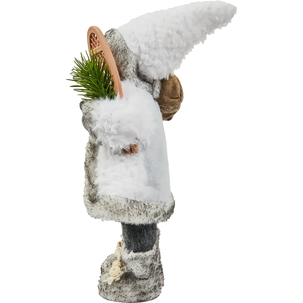 Фото 3 Фигура декоративная Санта в белом 30см Фото 3 Фигура декоративная Санта в белом 30см