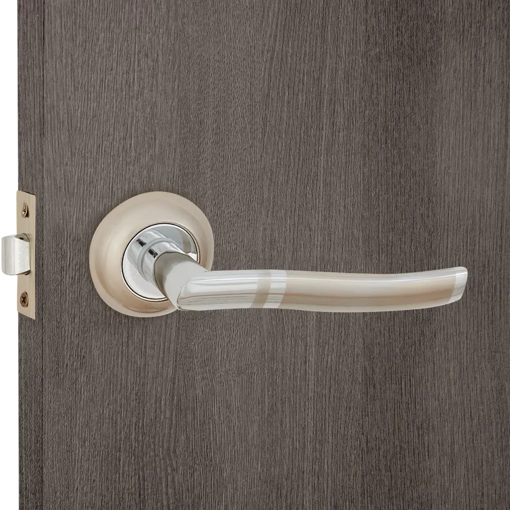 Фото 7 Дверные ручки 67 SN, без запирания, комплект, цвет никель