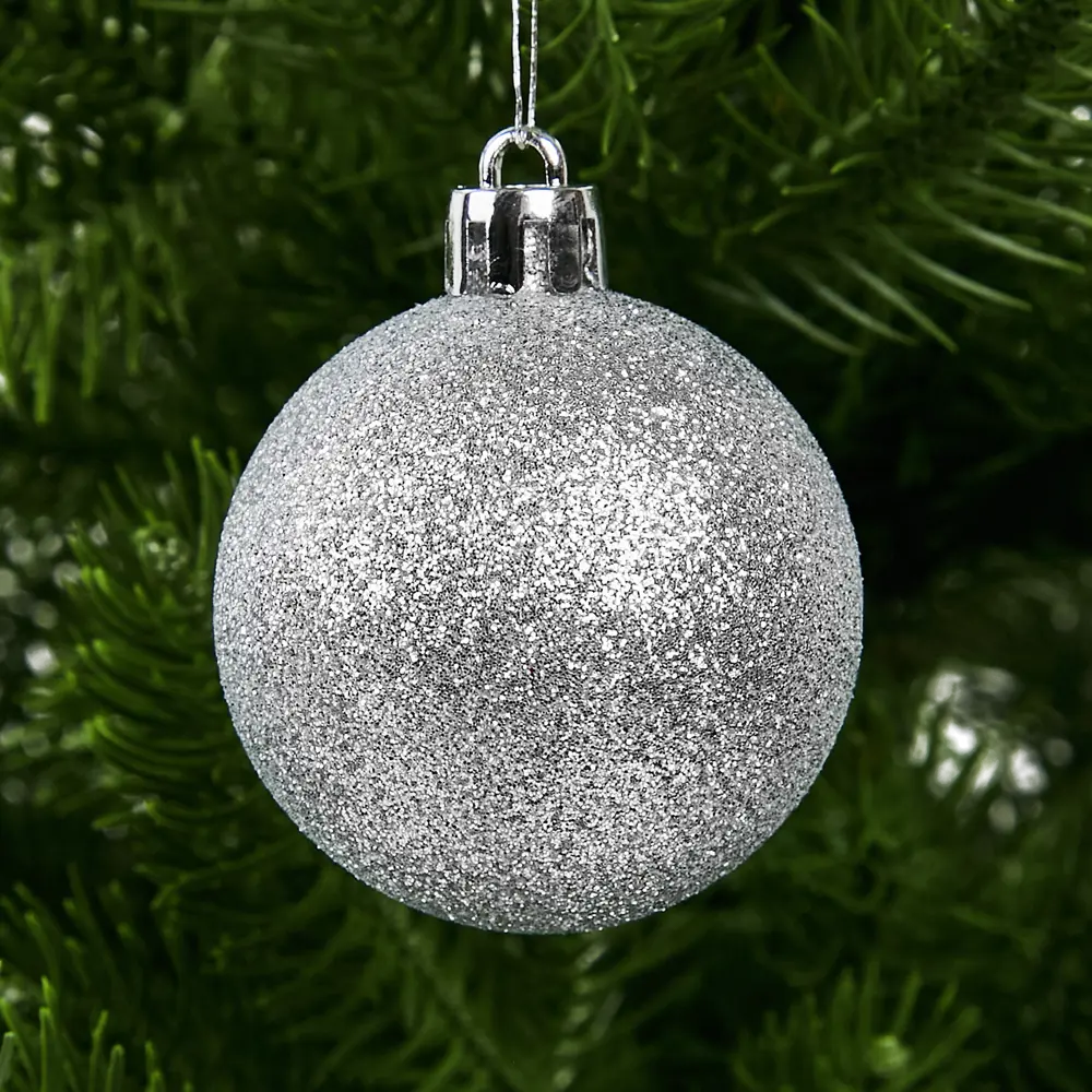 Фото 12 Набор новогодних шаров Christmas ø5-6 см цвет белый 25 шт. Фото 12 Набор новогодних шаров Christmas ø5-6 см цвет белый 25 шт.