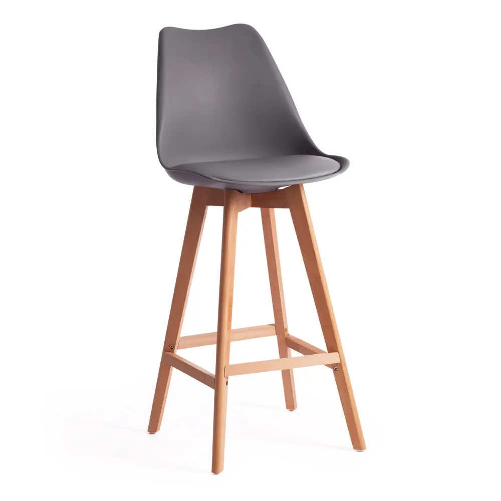 Фото Барный стул Tetchair Tulip bar 57x104x48 см цвет серый Фото Барный стул Tetchair Tulip bar 57x104x48 см цвет серый