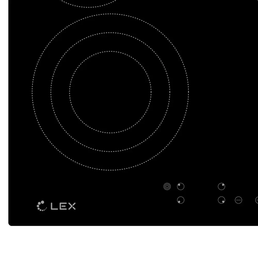 Фото 3 Электрическая варочная панель Lex EVH 642-2 BL 59 см 4 конфорки цвет черный Фото 3 Электрическая варочная панель Lex EVH 642-2 BL 59 см 4 конфорки цвет черный
