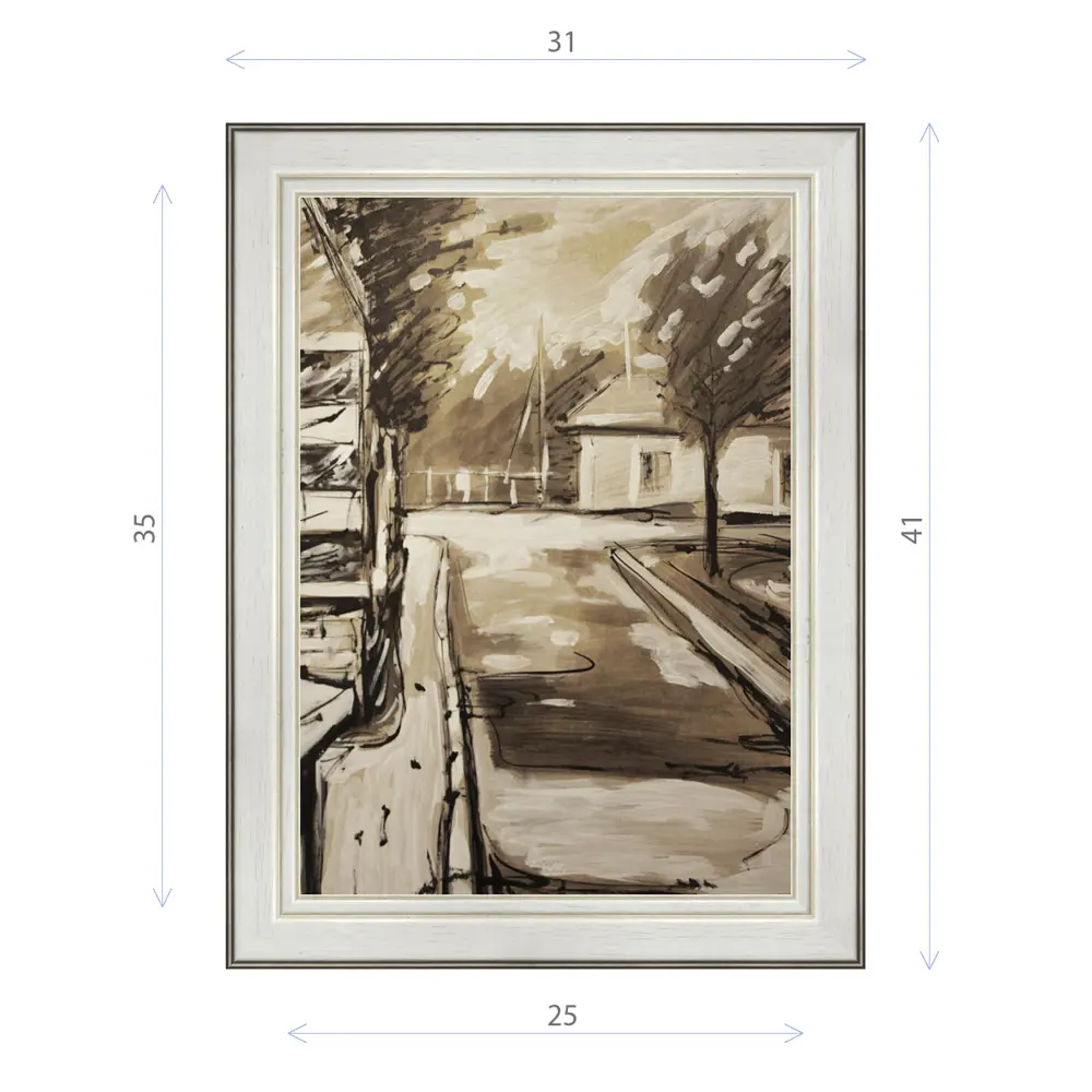 Фото Картина в раме Декор Депо Константин Малютин "Окраина города" E20 41x31 см Фото Картина в раме Декор Депо Константин Малютин "Окраина города" E20 41x31 см