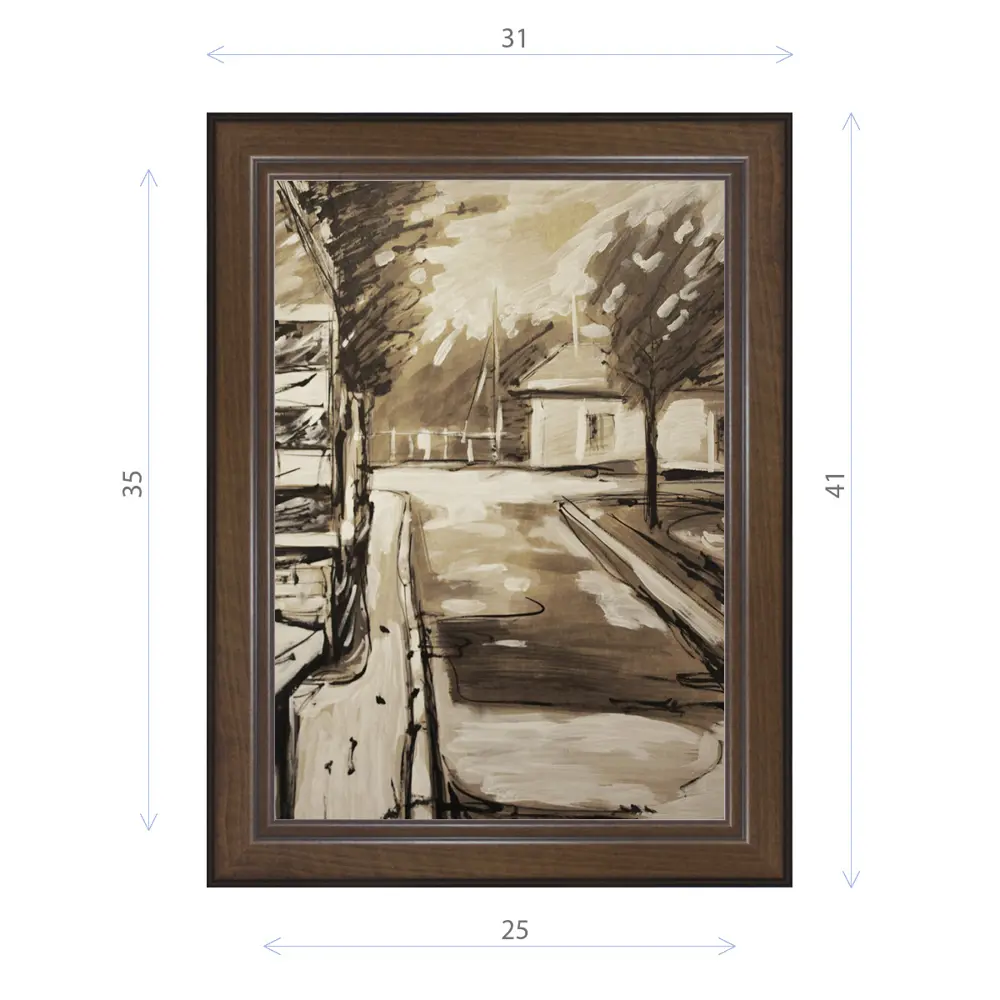 Фото Картина в раме Декор Депо Константин Малютин "Окраина города" E21 41x31 см Фото Картина в раме Декор Депо Константин Малютин "Окраина города" E21 41x31 см