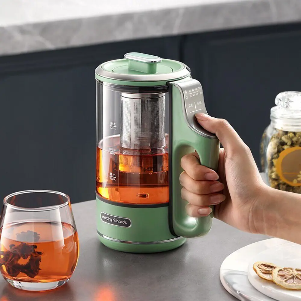 Фото 4 Электрический чайник Morphy richards MR6086M 0.6 л металл и стекло цвет мятный Фото 4 Электрический чайник Morphy richards MR6086M 0.6 л металл и стекло цвет мятный