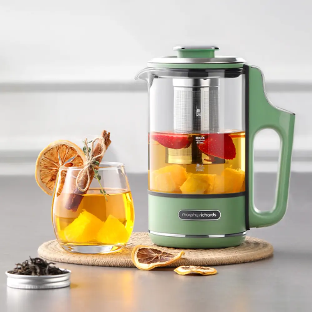 Фото 3 Электрический чайник Morphy richards MR6086M 0.6 л металл и стекло цвет мятный Фото 3 Электрический чайник Morphy richards MR6086M 0.6 л металл и стекло цвет мятный