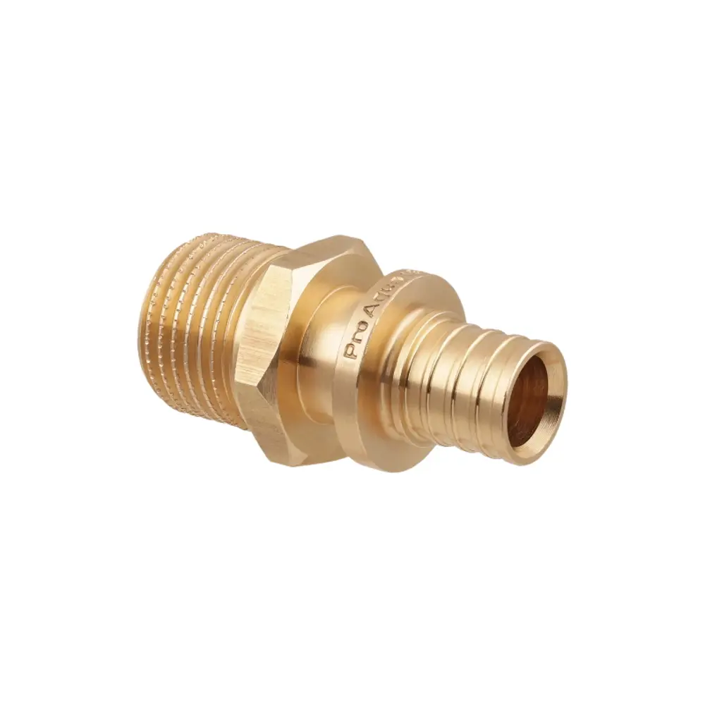 Фото Муфта Pro Aqua 1/2"x25 мм наружная резьба латунь AX1702512 Фото Муфта Pro Aqua 1/2"x25 мм наружная резьба латунь AX1702512