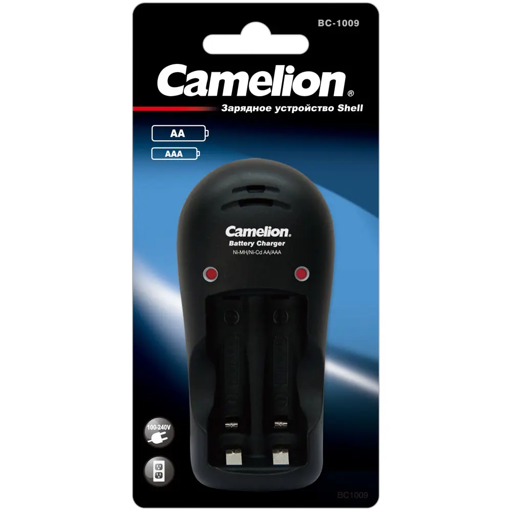 Фото Зарядное устройство Camelion BC-1009 2хAA AAA Фото Зарядное устройство Camelion BC-1009 2хAA AAA