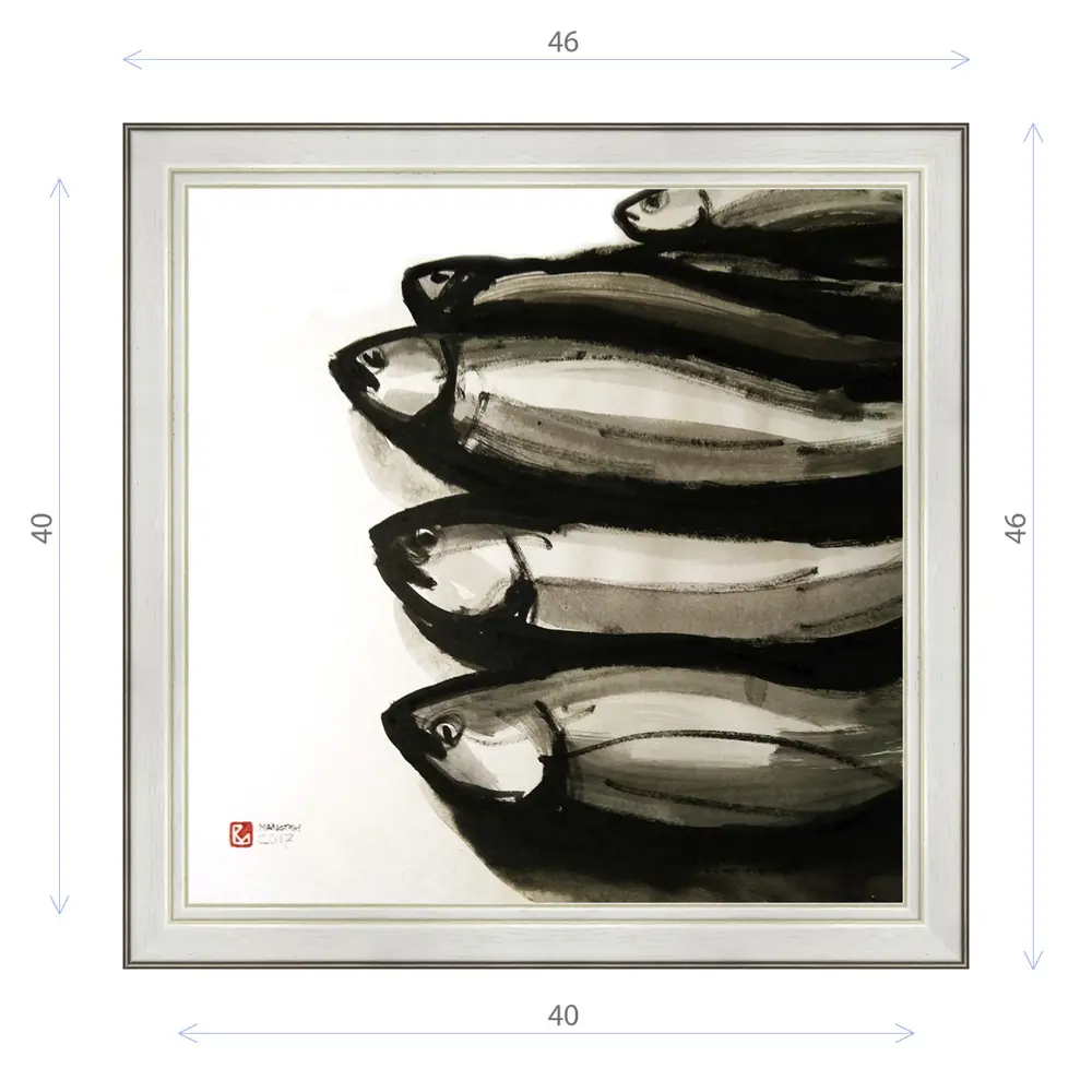 Фото Картина в раме Декор депо Константин Малютин "Рыбный отдел" E20 46x46 см без стекла Фото Картина в раме Декор депо Константин Малютин "Рыбный отдел" E20 46x46 см без стекла