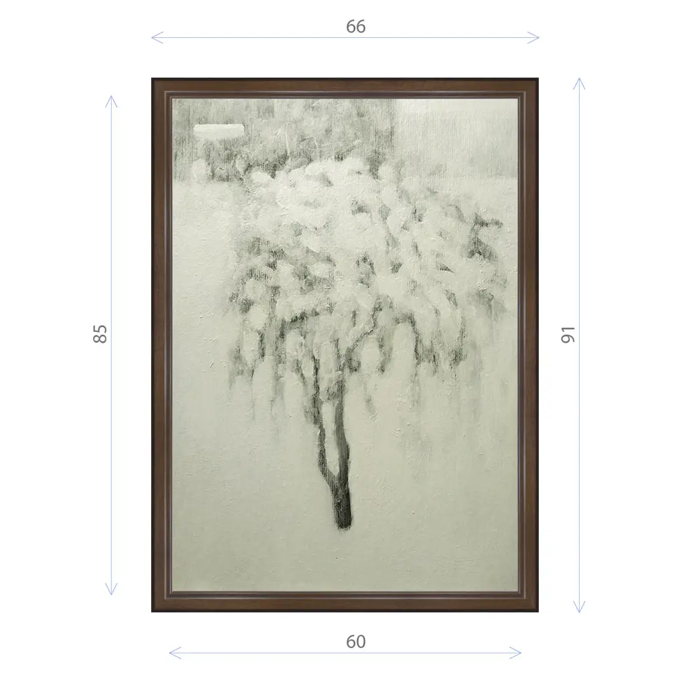 Фото Картина в раме Декор депо Константин Малютин "Много снега" E21 91x66 см без стекла