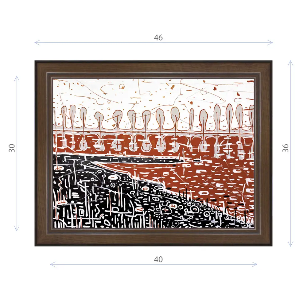 Фото Картина в раме Декор депо Константин Малютин "Условный пейзаж" E21 36x46 см без стекла Фото Картина в раме Декор депо Константин Малютин "Условный пейзаж" E21 36x46 см без стекла