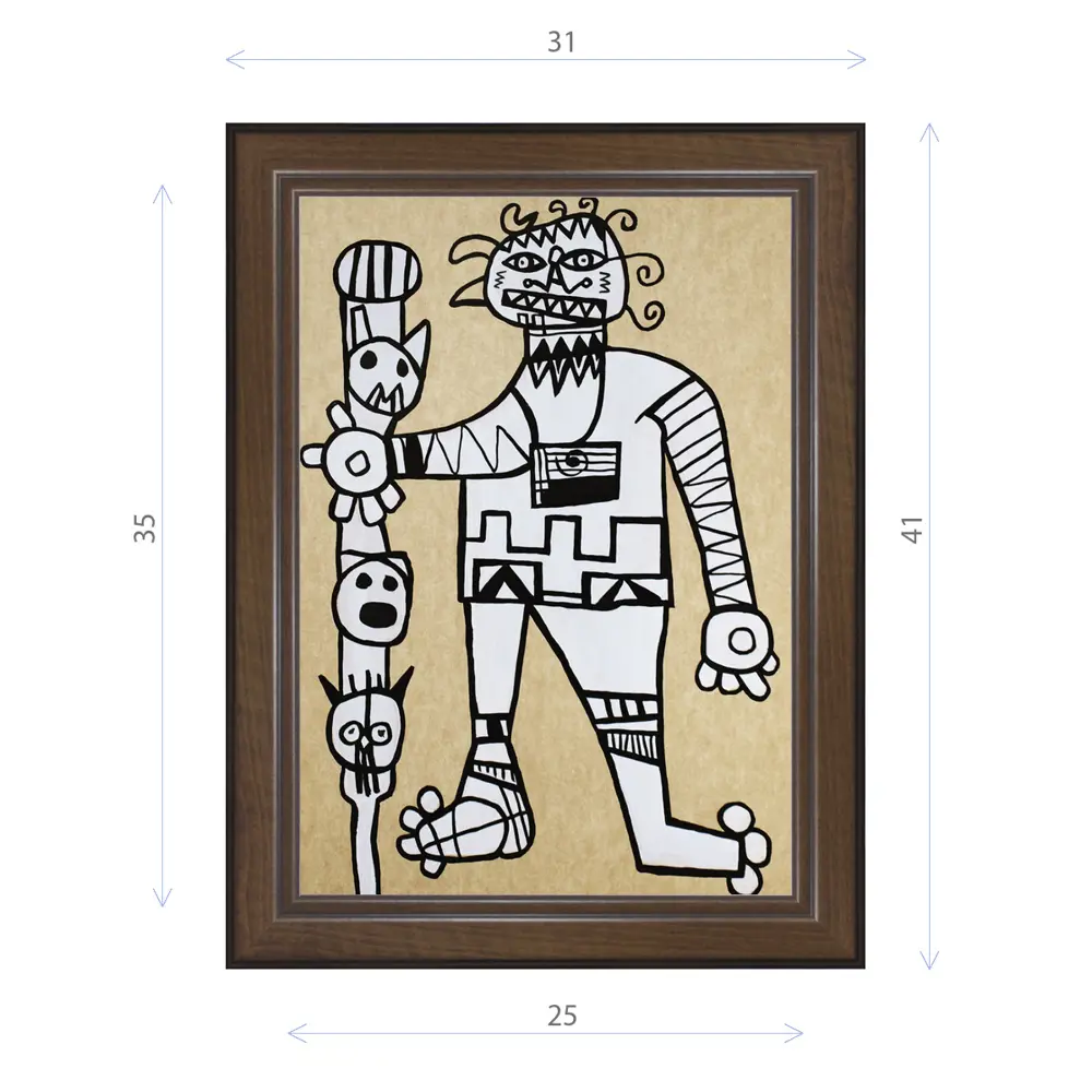 Фото Картина в раме Декор депо Константин Малютин "Шаман" E21 41x31 см без стекла Фото Картина в раме Декор депо Константин Малютин "Шаман" E21 41x31 см без стекла