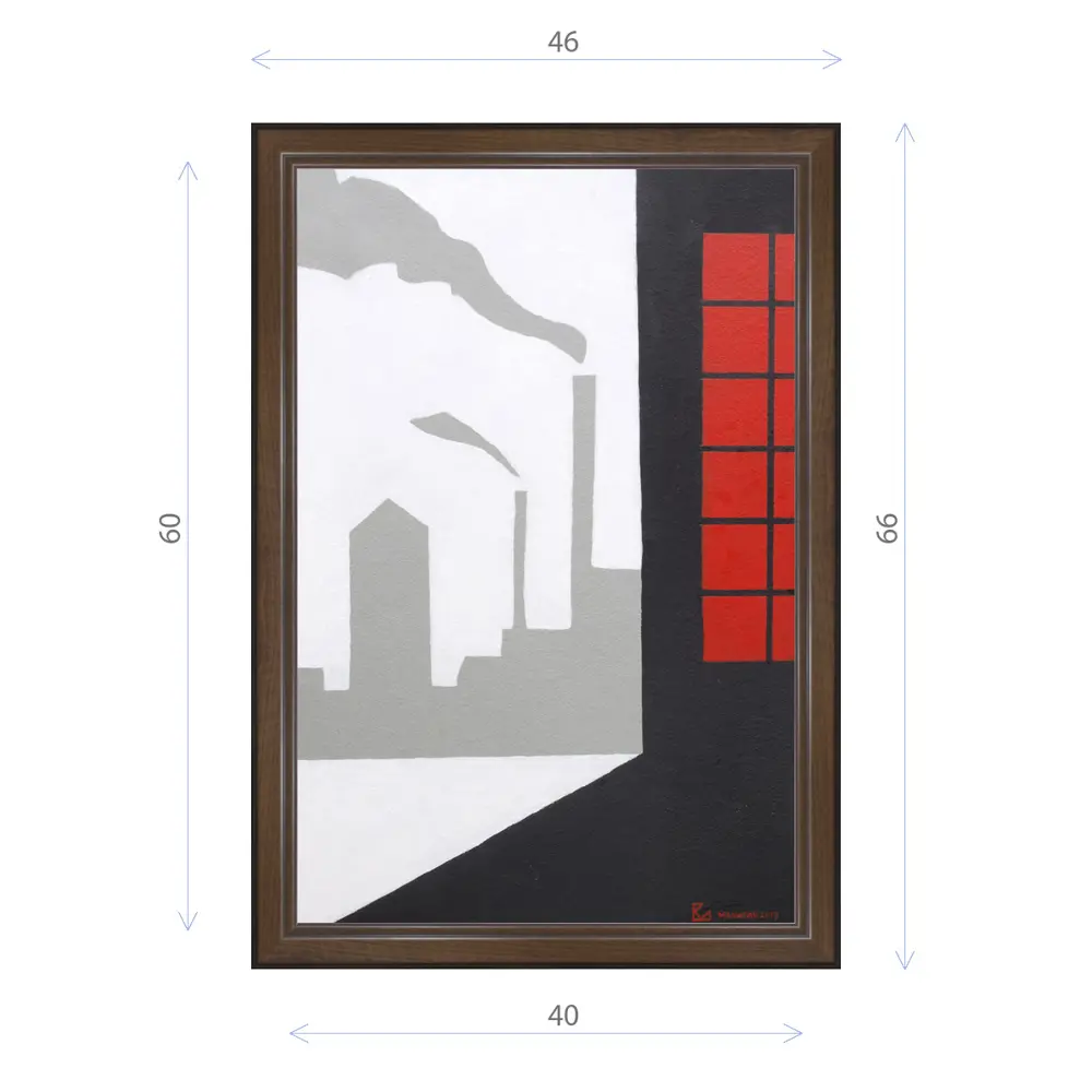 Фото Картина в раме Декор депо Константин Малютин "Завод 1" E21 66x46 см без стекла