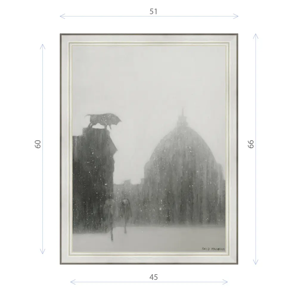 Фото Картина в раме Декор депо Константин Малютин "ВДНХ. Снегопад" E20 66x51 см без стекла