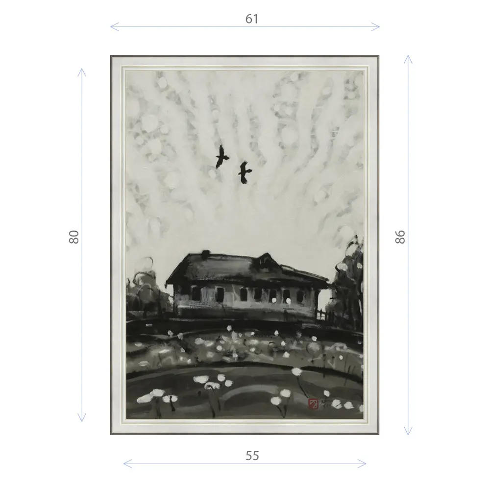 Фото Картина в раме Декор депо Константин Малютин "Вороны" E20 86x61 см без стекла Фото Картина в раме Декор депо Константин Малютин "Вороны" E20 86x61 см без стекла