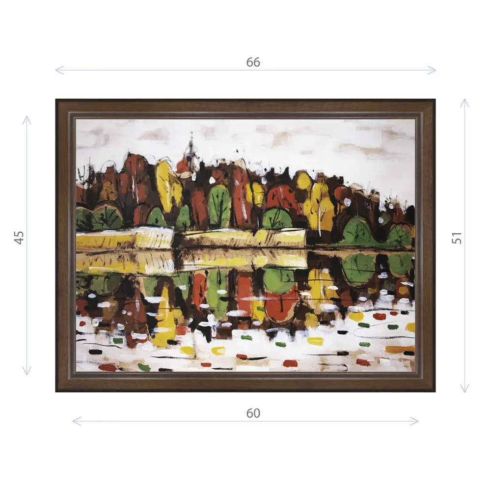 Фото Картина в раме Декор депо Константин Малютин "Покровское-Стрешнево" E21 51x66 см без стекла