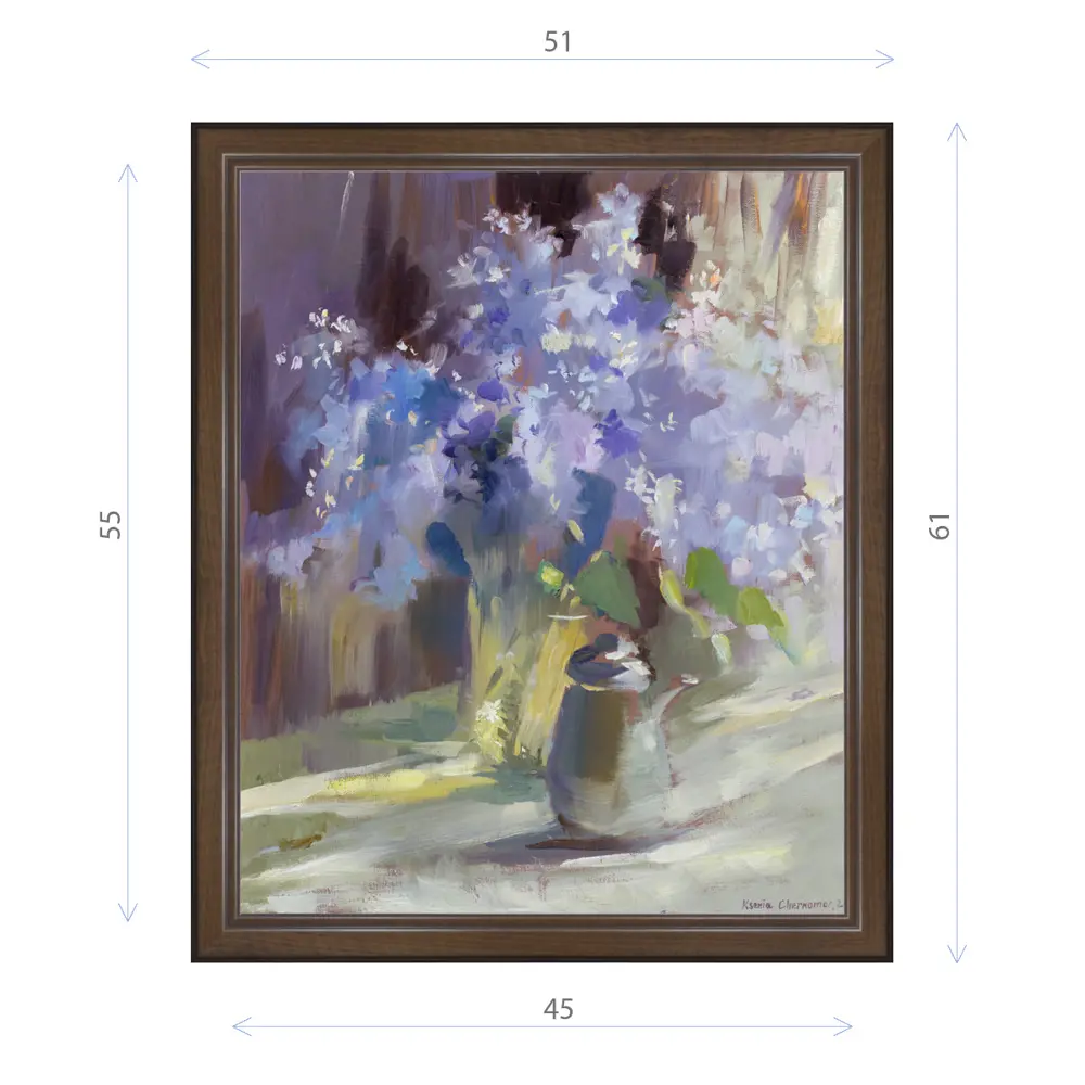 Фото Картина в раме Декор депо Ксения Черномор "Сиреневый дождь" E21 61x51 см без стекла Фото Картина в раме Декор депо Ксения Черномор "Сиреневый дождь" E21 61x51 см без стекла