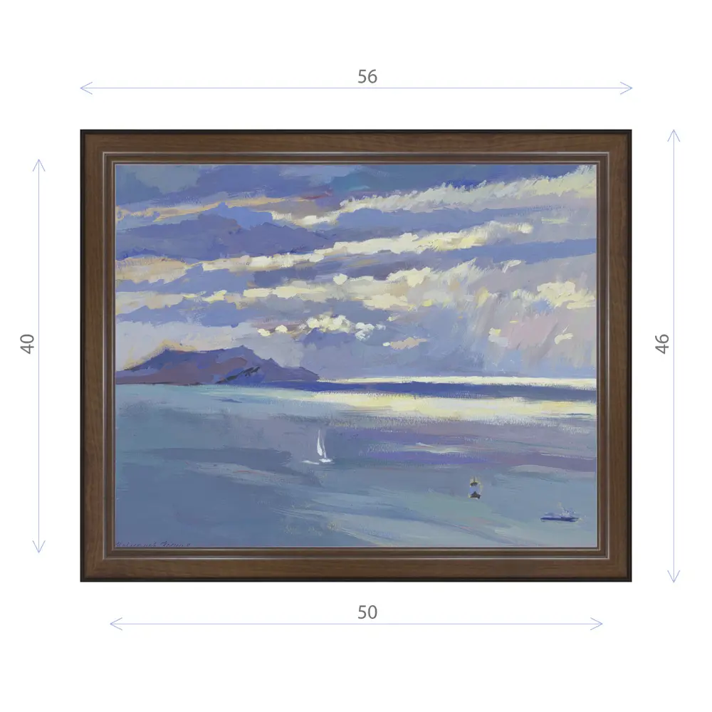 Фото Картина в раме Декор депо Ксения Черномор "Мыс Меганом. Крым" E21 46x56 см без стекла Фото Картина в раме Декор депо Ксения Черномор "Мыс Меганом. Крым" E21 46x56 см без стекла