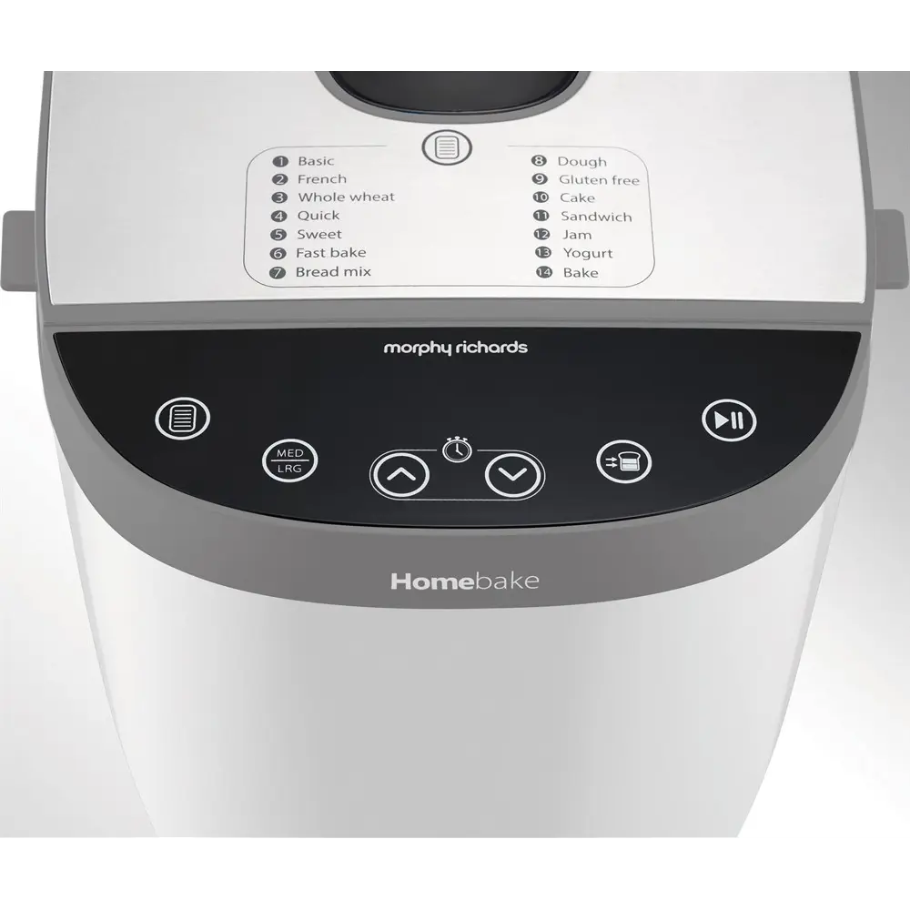 Фото 2 Хлебопечь Morphy Richards Homebake 14 программ 600 Вт цвет белый Фото 2 Хлебопечь Morphy Richards Homebake 14 программ 600 Вт цвет белый