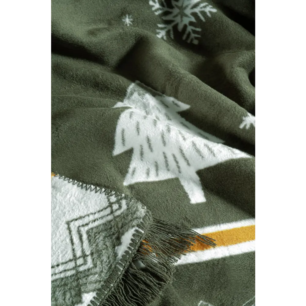 Фото 3 Плед Arya home Eve 150x200 см хлопок цвет зеленый Фото 3 Плед Arya home Eve 150x200 см хлопок цвет зеленый