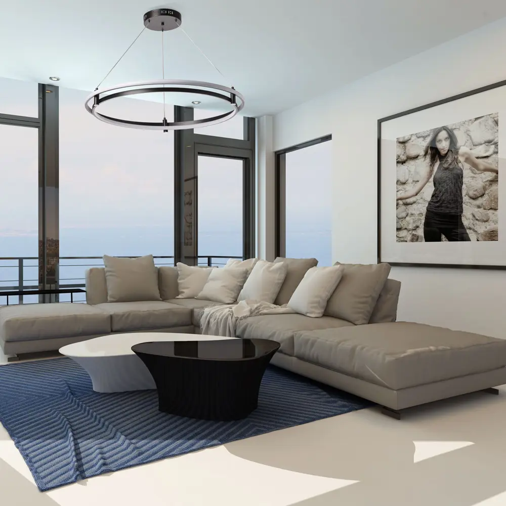 Фото 10 Люстра потолочная светодиодная Ральф De markt 208410576 с пультом управления 29 м² нейтральный белый свет цвет черный Фото 10 Люстра потолочная светодиодная Ральф De markt 208410576 с пультом управления 29 м² нейтральный белый свет цвет черный