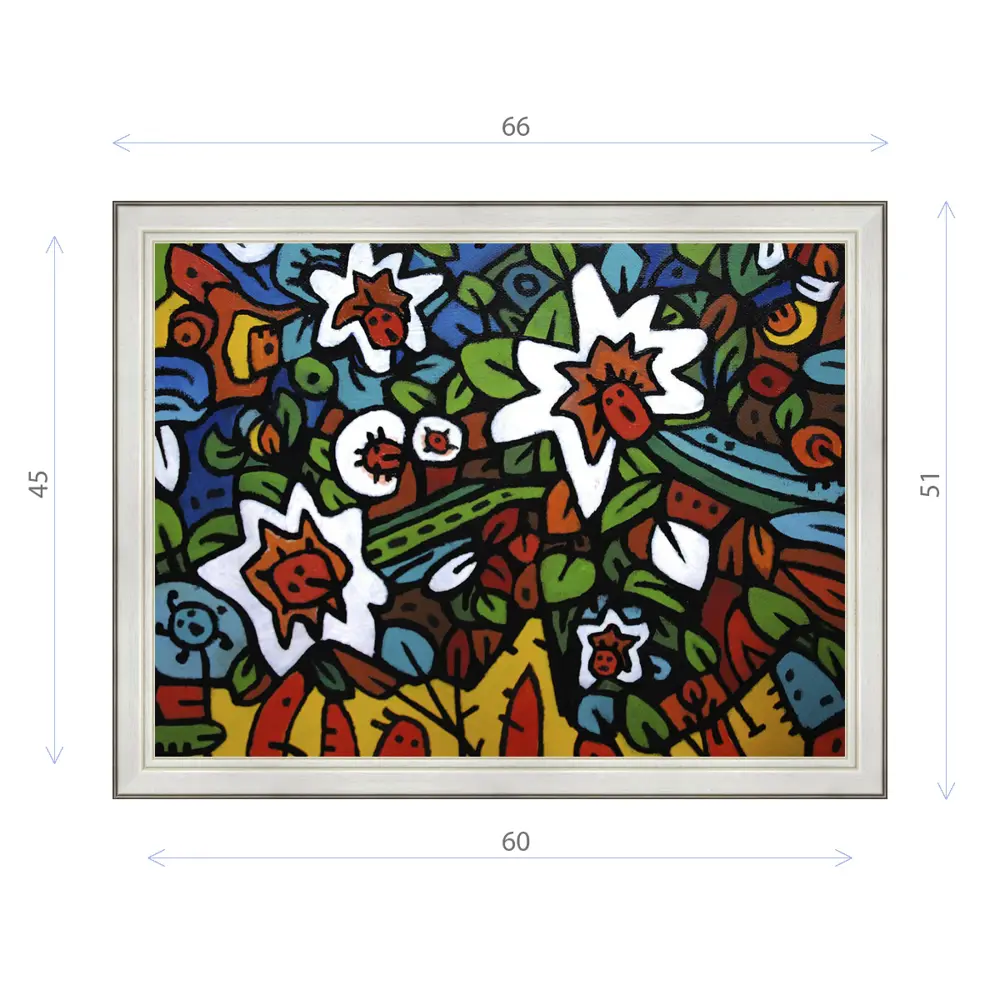 Фото Картина в раме Декор Депо Константин Малютин "Удивлённые цветы" E20 51x66 см Фото Картина в раме Декор Депо Константин Малютин "Удивлённые цветы" E20 51x66 см