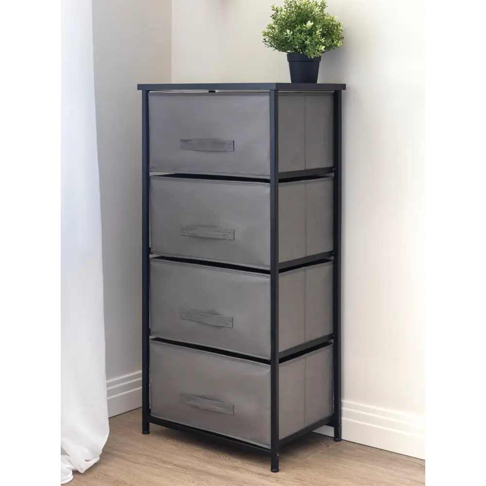 Фото 6 Комод Gemlux 950/4bk 4 ящика 45x30x95 см металл цвет серый Фото 6 Комод Gemlux 950/4bk 4 ящика 45x30x95 см металл цвет серый