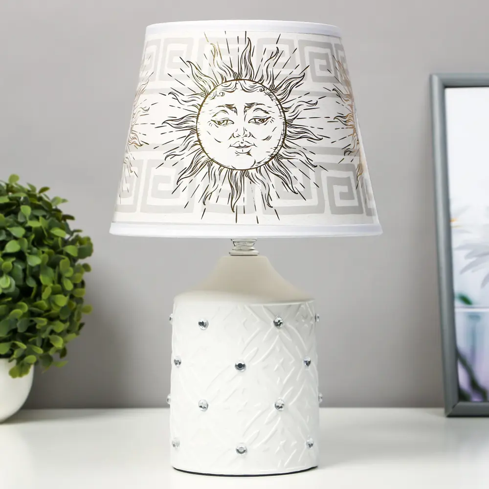 Фото Настольная лампа RISALUX 64A-29423 цвет белый Фото Настольная лампа RISALUX 64A-29423 цвет белый