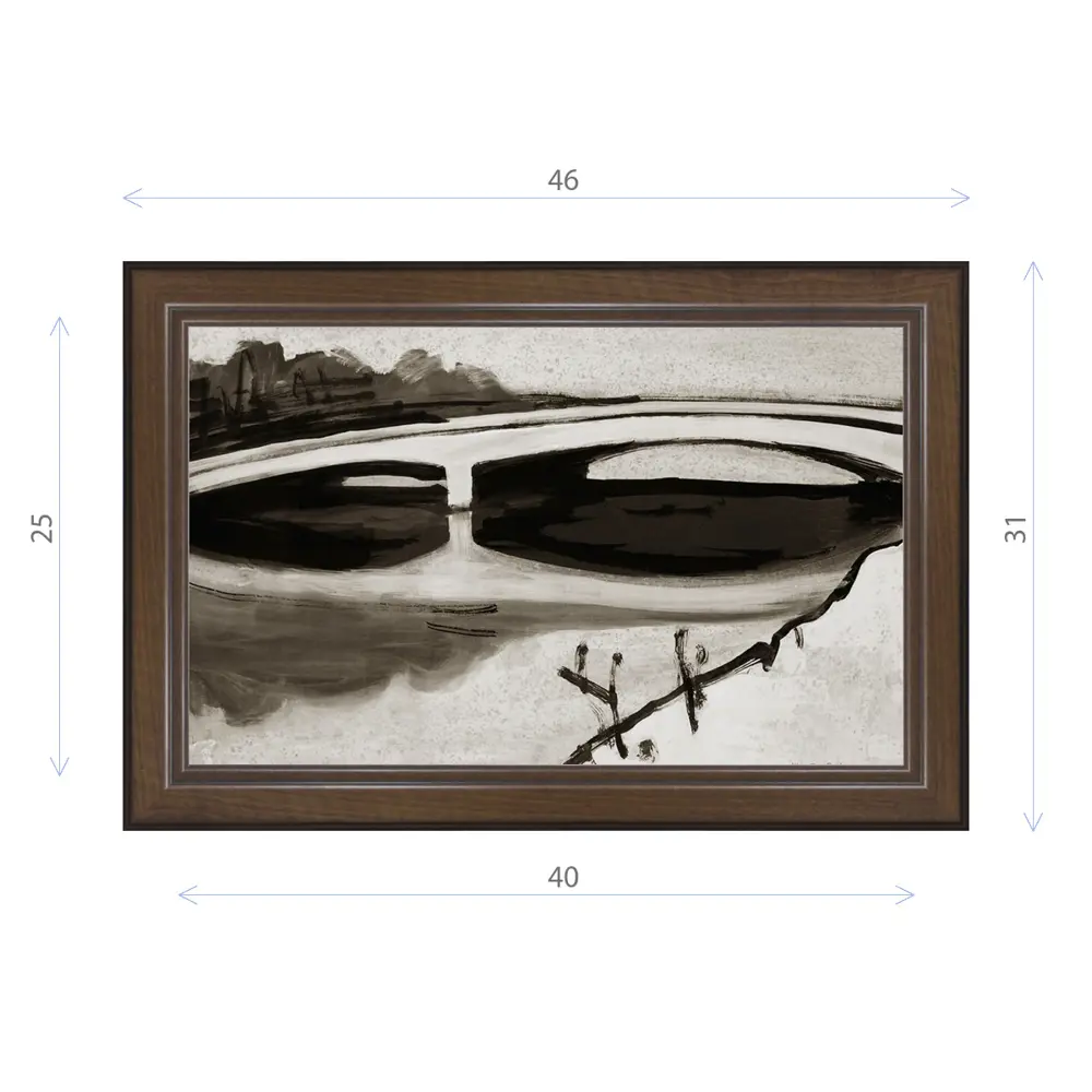 Фото Картина в раме Декор депо Константин Малютин "Западный мост" E21 31x46 см без стекла Фото Картина в раме Декор депо Константин Малютин "Западный мост" E21 31x46 см без стекла