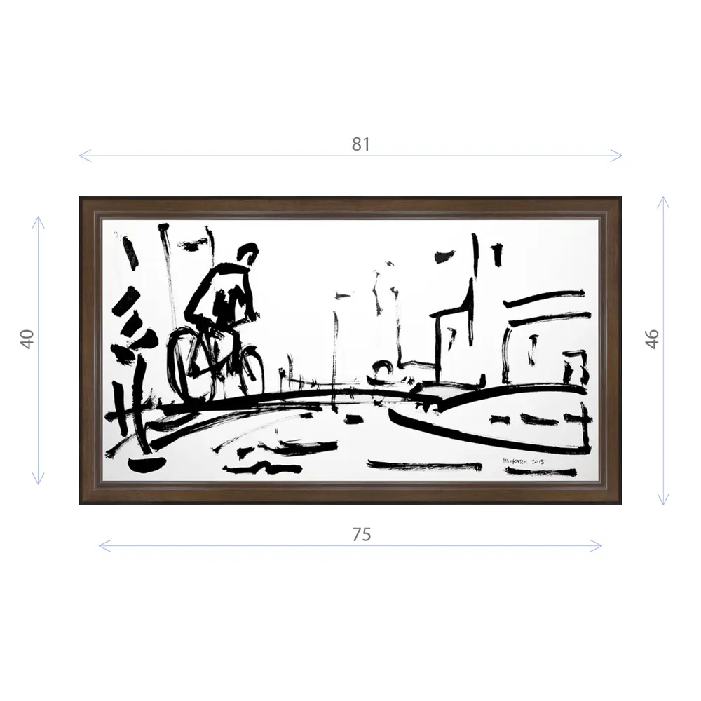 Фото Картина в раме Декор депо Константин Малютин "На велосипеде" E21 46x81 см без стекла Фото Картина в раме Декор депо Константин Малютин "На велосипеде" E21 46x81 см без стекла