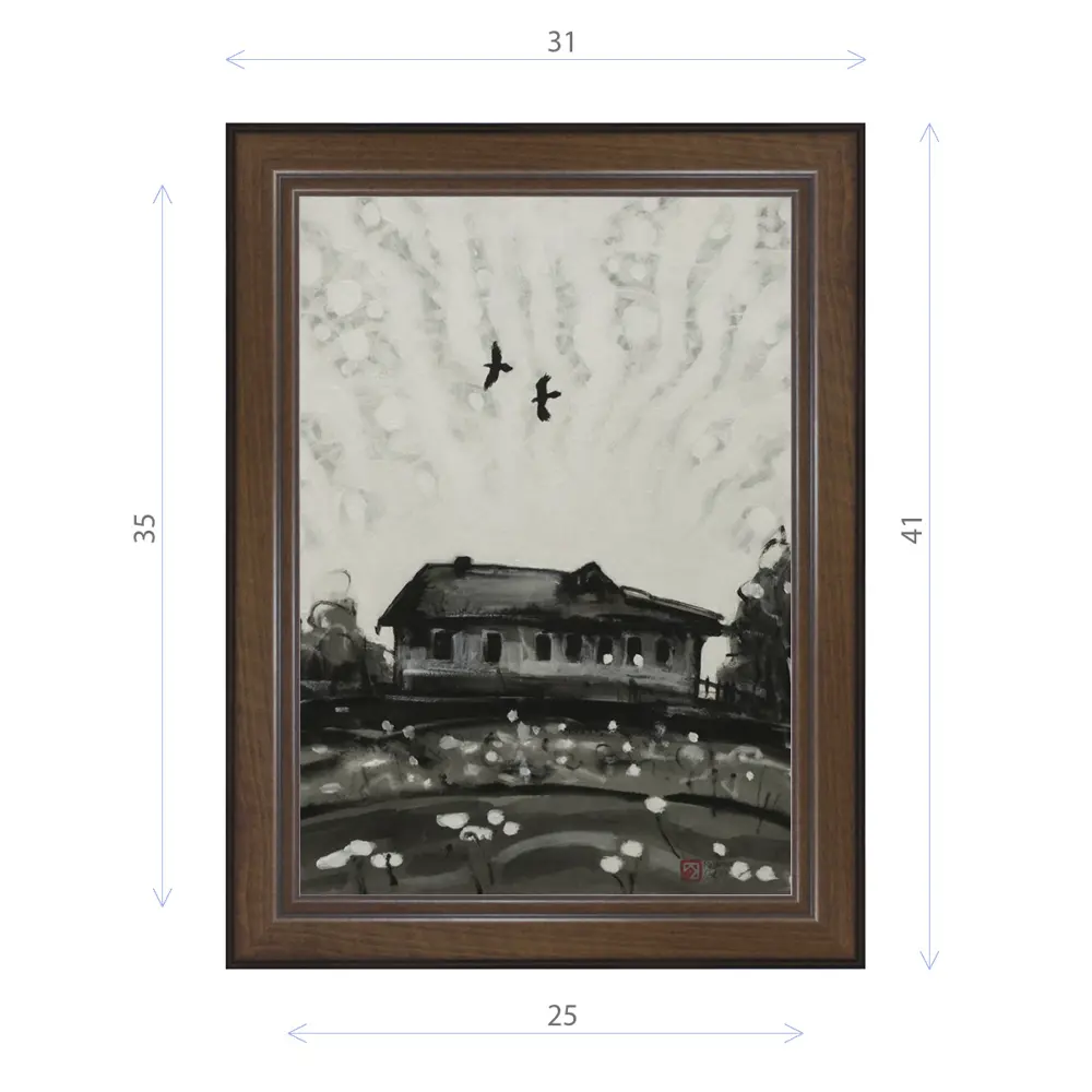 Фото Картина в раме Декор депо Константин Малютин "Вороны" E21 41x31 см без стекла Фото Картина в раме Декор депо Константин Малютин "Вороны" E21 41x31 см без стекла