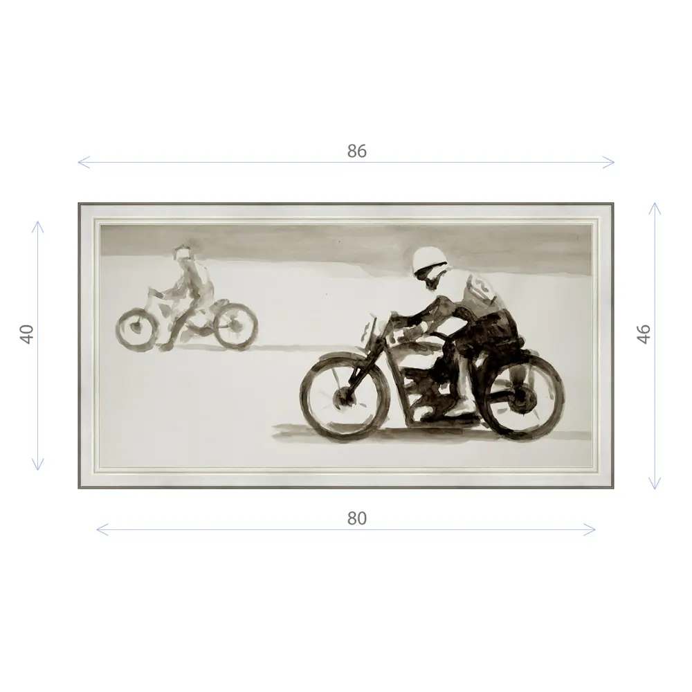 Фото Картина в раме Декор депо Константин Малютин "Мотогонщики" E20 46x86 см без стекла Фото Картина в раме Декор депо Константин Малютин "Мотогонщики" E20 46x86 см без стекла