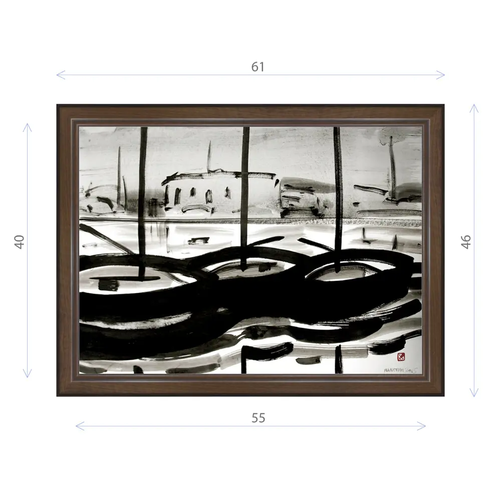 Фото Картина в раме Декор депо Константин Малютин "Три лодки" E21 46x61 см без стекла Фото Картина в раме Декор депо Константин Малютин "Три лодки" E21 46x61 см без стекла