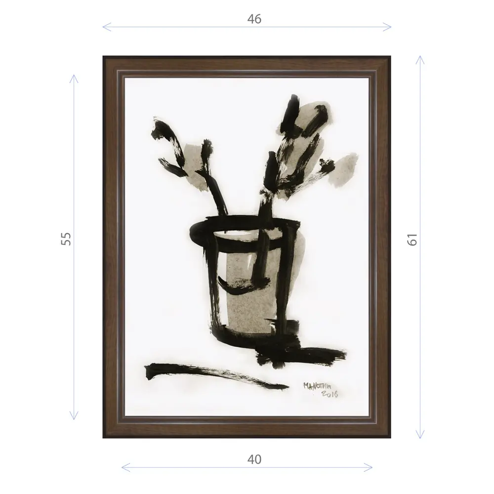 Фото Картина в раме Декор депо Константин Малютин "Стакан с ветками" E21 61x46 см без стекла Фото Картина в раме Декор депо Константин Малютин "Стакан с ветками" E21 61x46 см без стекла