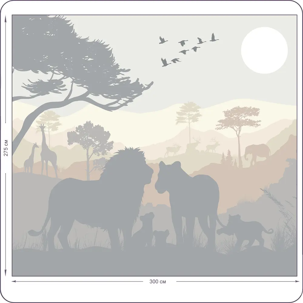 Фото 2 Фотообои бесшовные флизелиновые Bartonwall 300x275 см Джунгли Лев K260 Фото 2 Фотообои бесшовные флизелиновые Bartonwall 300x275 см Джунгли Лев K260