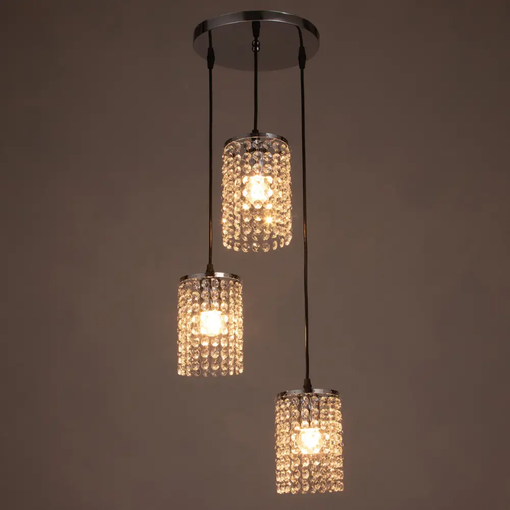 Фото 3 Светильник подвесной BAYERLUX 2094 3 лампы 6 м² цвет хром Фото 3 Светильник подвесной BAYERLUX 2094 3 лампы 6 м² цвет хром