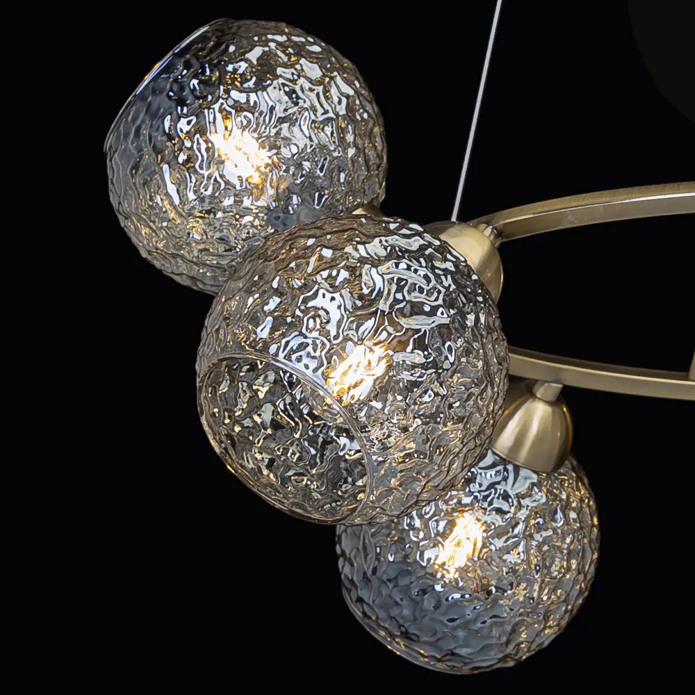 Фото 4 Люстра подвесная Вальтер De markt 800310155 8 ламп 16 м² цвет латунь