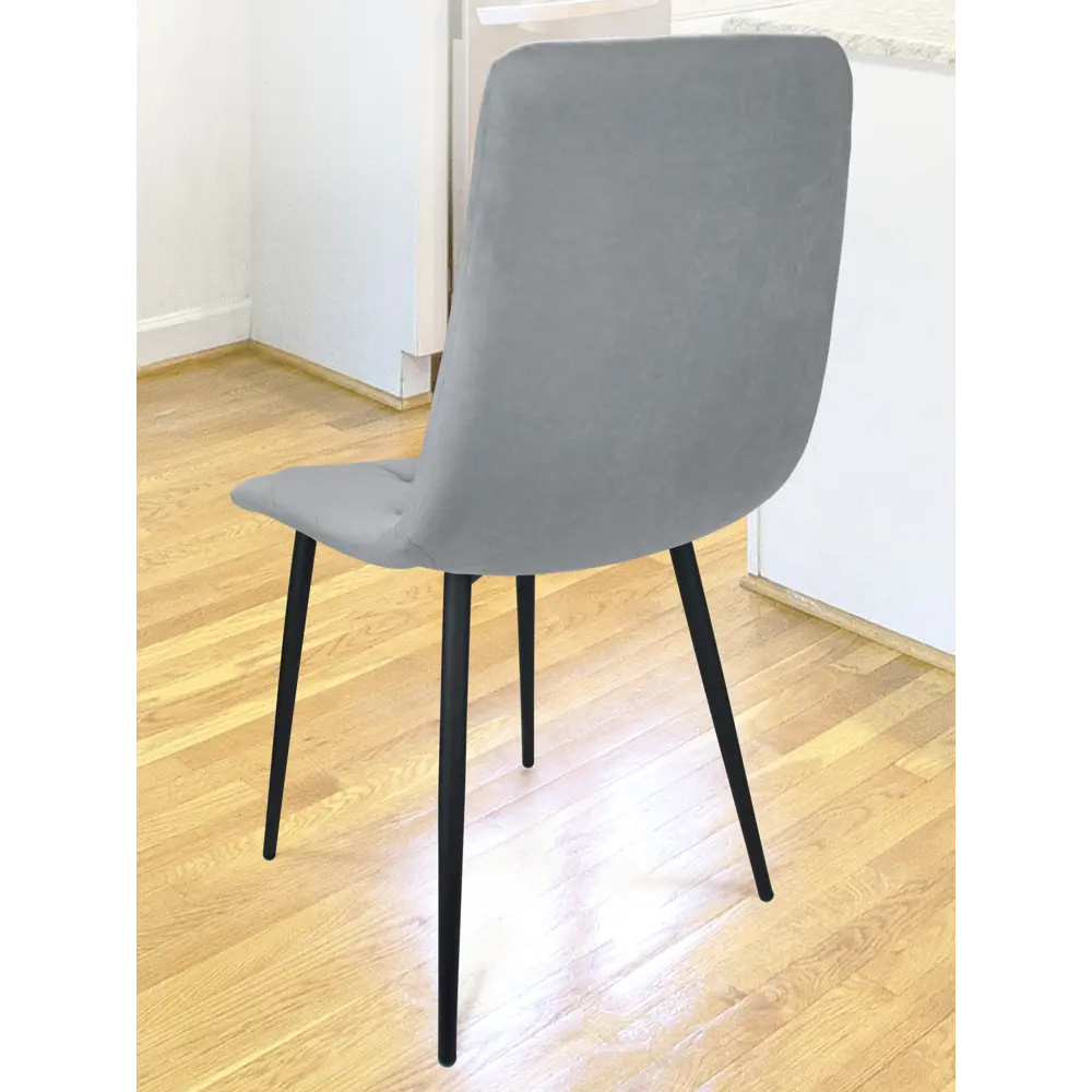 Фото 2 Комплект стульев 2 шт Callisto mobili М205.0 89x42x44 см велюр цвет серый/черный Фото 2 Комплект стульев 2 шт Callisto mobili М205.0 89x42x44 см велюр цвет серый/черный