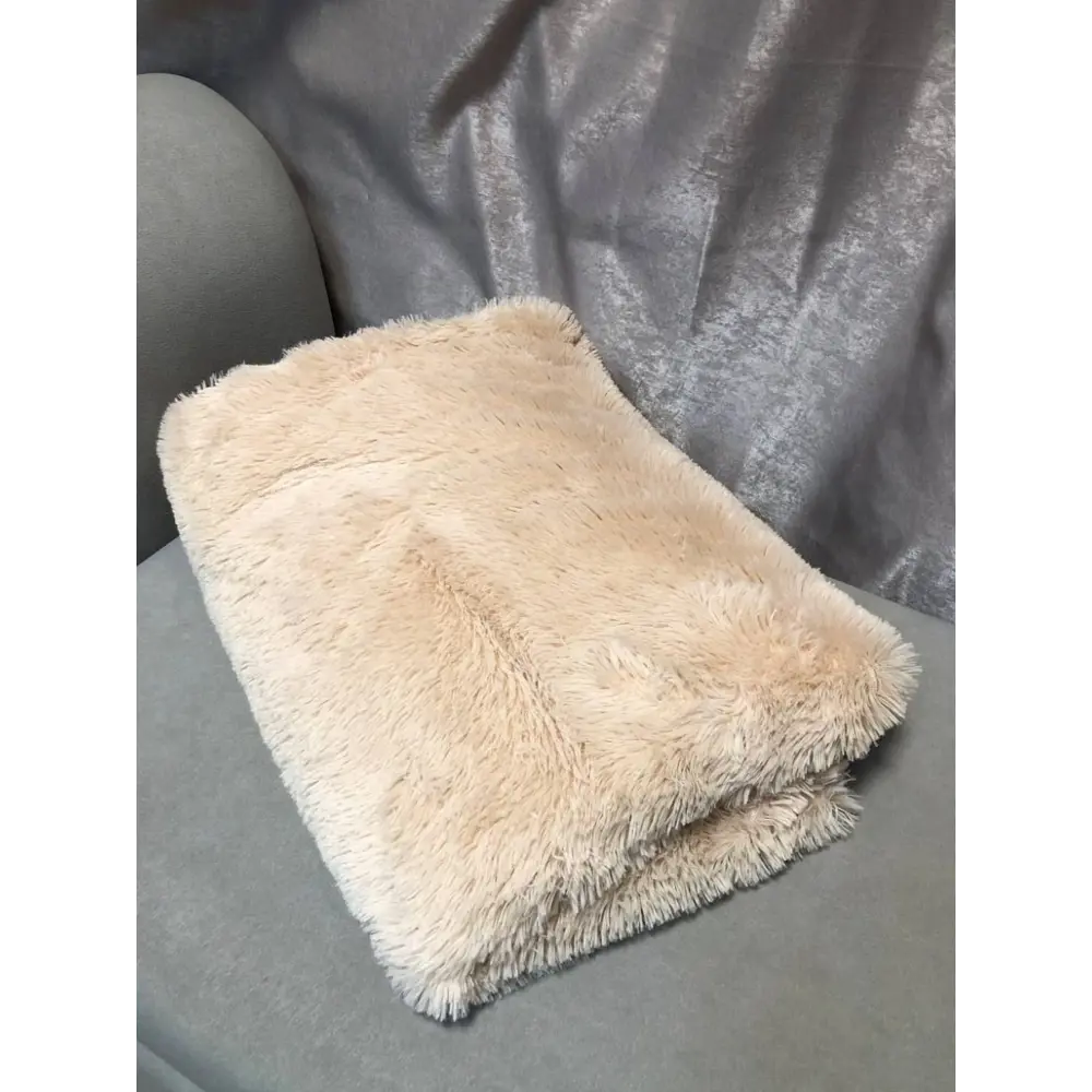 Фото 5 Плед Костромской текстиль Кролик-травка 220x220 см велсофт цвет светло-бежевый