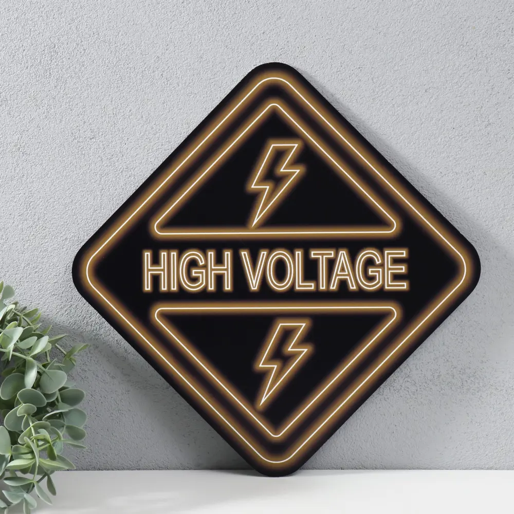 Фото 4 Знак декоративный "Высокое напряжение" 32x32 см пластик